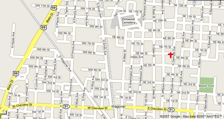 Map to get to Immanuel Southern Baptist&nbsp;Church.
