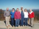 Jack, Nila, Betty, Donald, Joyce, & Vera Hellen on the Fall Foliage Tour at Talimena Drive.