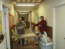 Bob & Betty replacing the ceiling in the education wing