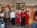 Waiting in line for Christmas dinner