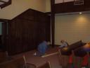 Bob & Jack preparing to set up the quiet room.